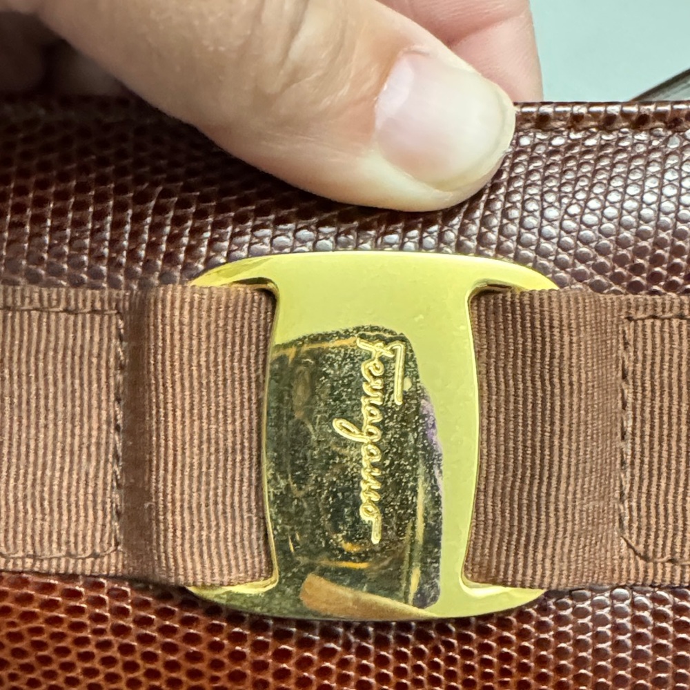 Salvatore Ferragamo Brown Shoulder Bag - Picture 7 of 9